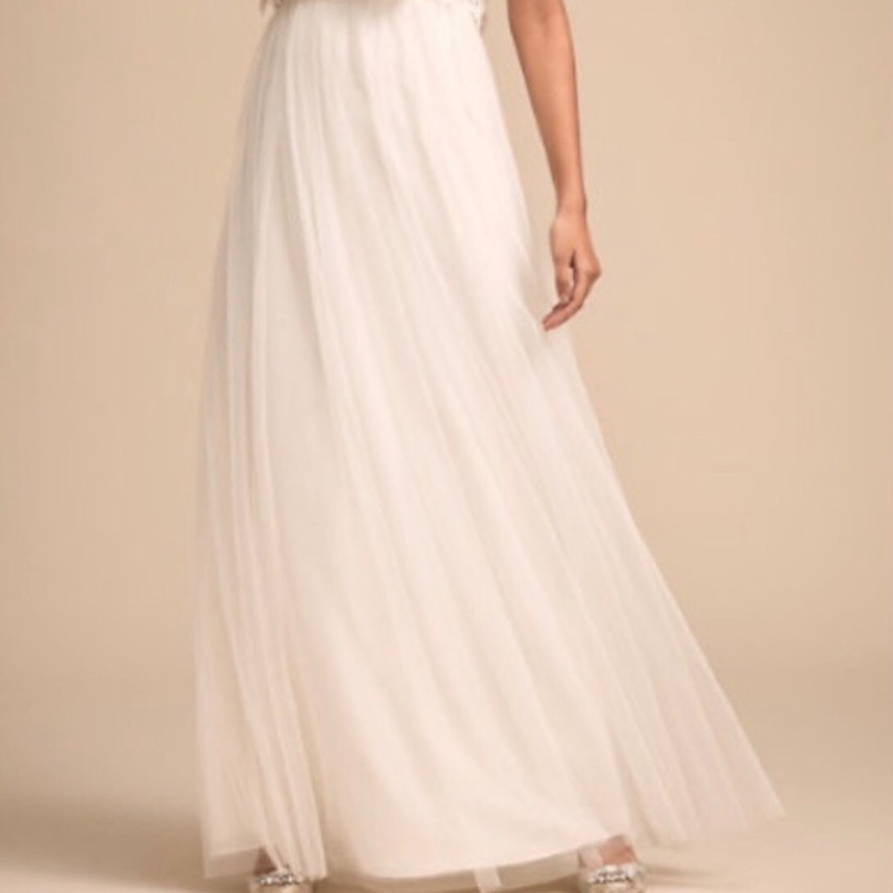 BHLDN Louise Tulle Skirt in Ivory